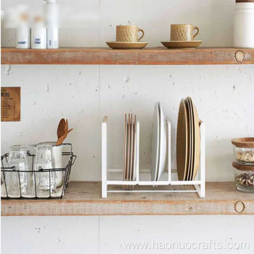 wooden handle Nordic plate rack kitchen dish bowl